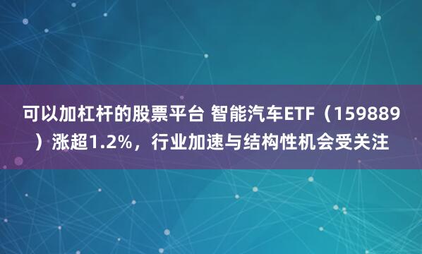 可以加杠杆的股票平台 智能汽车ETF(159889)涨超1.2%,行业加速与结构性机会受关注